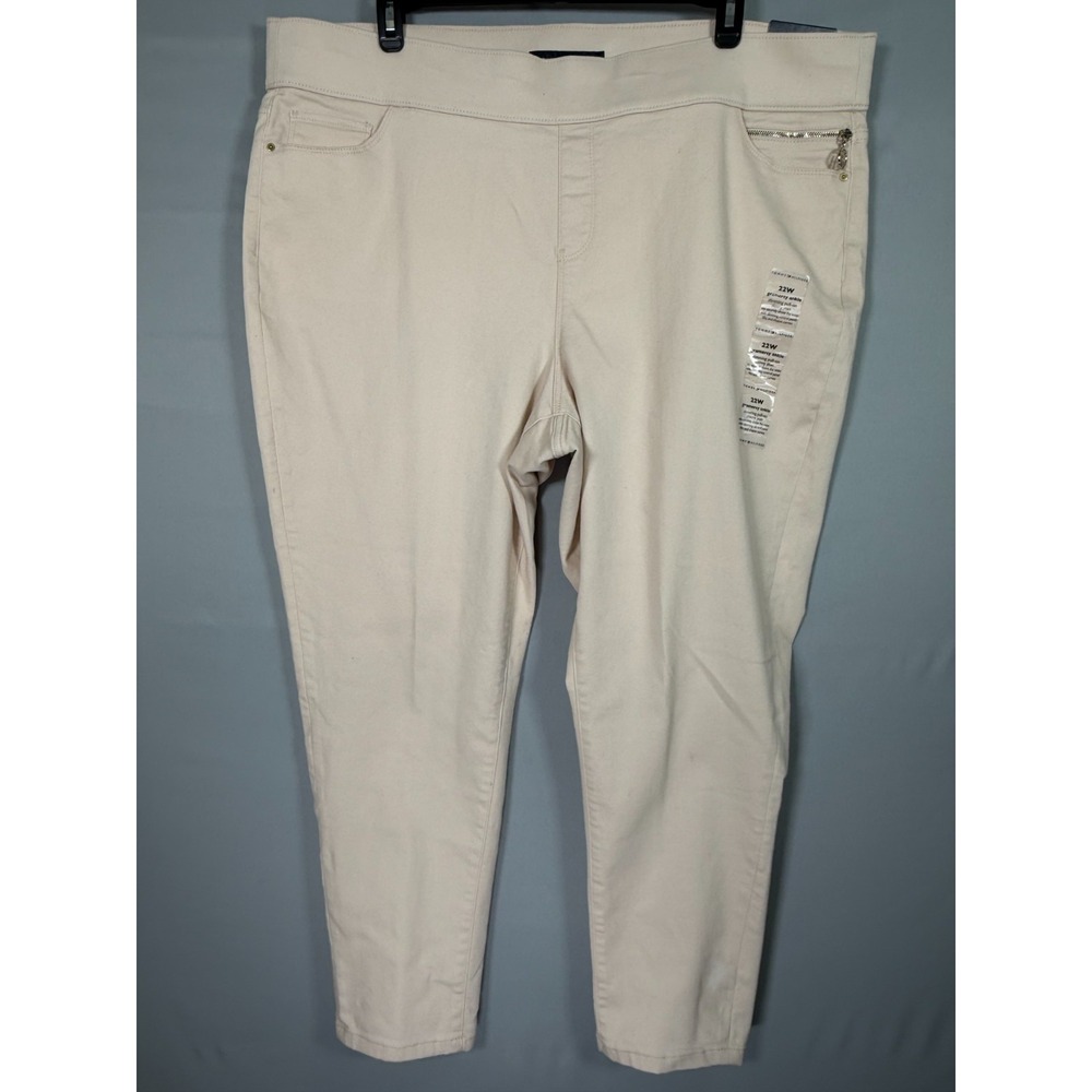 NWT Tommy Hilfiger Gramercy Ankle Women 46x28.5"‎ Slimming Skinny Jean Beige